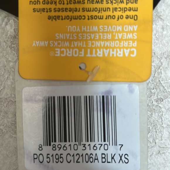 Carhartt Cross Flex Force Scrub Top Black - Picture 4 of 9